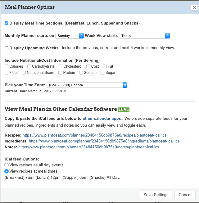 Meal Planning